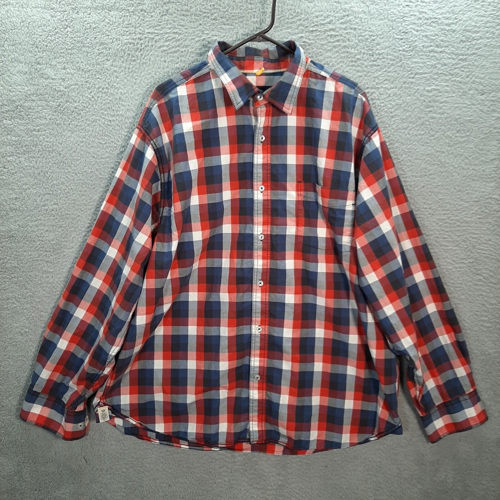 Nautica Shirt Adult 2XL XXL Multicolor Plaid Workwear Preppy Skater Y2K Mens